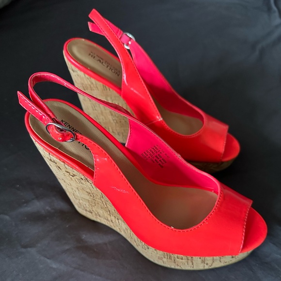 Kenneth Cole Reaction Cork Wedges, never worn - Picture 2 of 9